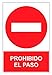 MovilCom® - Señal PROHIBIDO EL PASO PVC 0,7mm 210X300mm Señal prohibición (ref.RD40017)