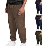 Herren-Jogginghose, lockere Passform, offener Saum, lockere Passform, lockere Passform...