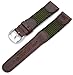 Hadley-Roma 18mm 'Men's' Leather Watch Strap, Color:Green (Model: MSM866RAB180)