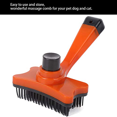 Escova de limpeza de cabelo Escova de cabelo de plástico confortável para animais de estimação, pent