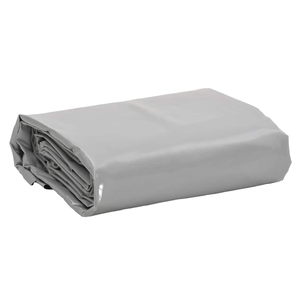vidaXL Tarpaulin 650g / m² Grey 4 x 4 m Canvas with PVC Coating