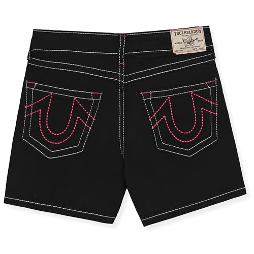 Image of True Religion Girls Jeans Shorts Set Girls Denim Short and Fashion Tee Shirt Clothing Set for Kids