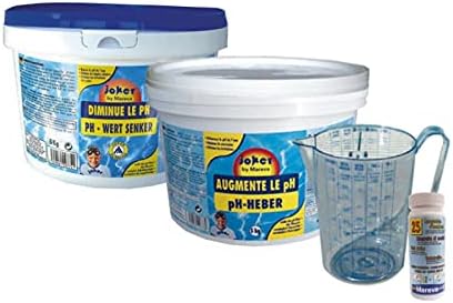 MAREVA Joker Balancing Pack for Swimming Pool Water - pH Reducer - pH Booster - Revacil tabs - Measuring jug