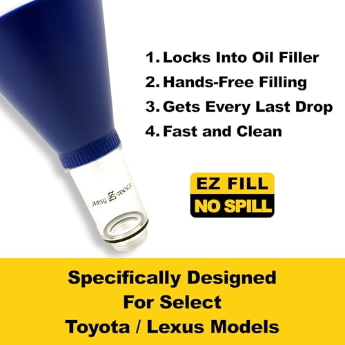 APSG Locking Oil Funnel | Compatible with Select Toyota Lexus Scion | No-Spill Tool Screws Directly INTO Filler | Fast & Easy Oil Change/Fill with No Mess ! by APSG - Used condition - Image 2