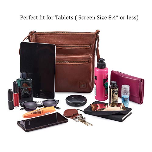 Image of Wise Owl Accessories Real Leather Small Crossbody Handbags & Purses for Women -Premium Crossover Over the Shoulder Bag
