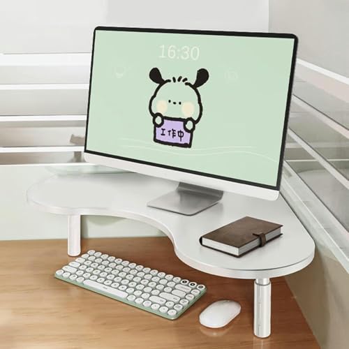 FHPEWXDG Soporte de Esquina Ajustable para Monitor de computadora, Soporte Triangular para Pantalla de Escritorio, Estante Elevador de Monitor fácil de Montar para computadora portátil y TV.
