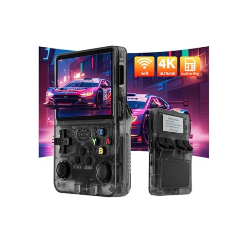 Console de jeu portable rétro R36S, écran IPS OCA HD MIPI de 3,5, système Open Source Linux et 3000 jeux, carte TF 64 Go intégrée, console de jeux vidéo portable