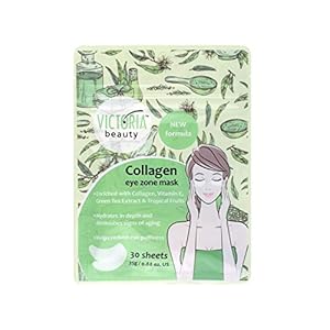Victoria Beauty – Collageen oogpads tegen kringen rond de ogen met groene thee, collageen masker onder oog patches…