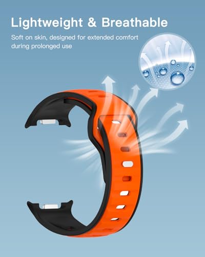 Image of Bands for Samsung Watch 8 Smartwatch,Sport quick-release Silicone Band for Samsung Watch 8,Soft Lightweight & Ventilated Comfort Replacement Smartwatch Strap,Adjustable Wristband