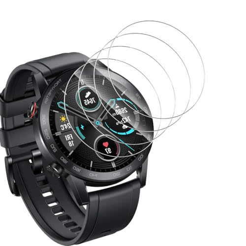 Yieehhow Schutzfolie für Honor Magic Watch 2 46mm Panzerglas, [4 Stück] 9H Festigkeit Gehärtetes Glas, Anti-Kratzer/HD Bildschirmschutz/Bläschenfrei Panzerfolie für Honor Magic Watch 2 46mm