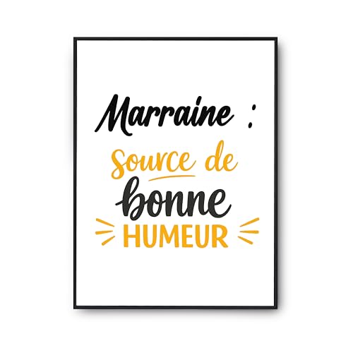 Cadeau humour Marraine poster citation pour un anniversaire inoubliable