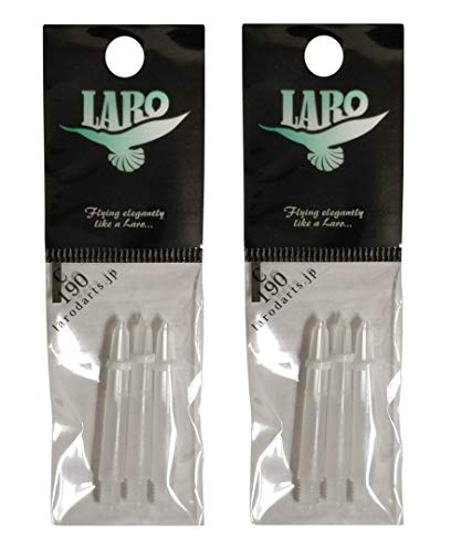 Image of Lstyle Dart Shafts: Plastic Nylon Shaft - for Soft Tip and Steel Tip Darts - (6 Shafts Total) - Milky White 190 (Short)