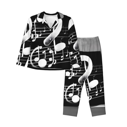 Pyjama note de musique femmes pour soirées cocooning