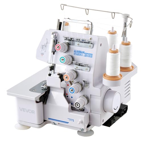 VEVOR Serger Overlock Sewing Machine, 1250 Stitches Per Minute, 2-3-5...