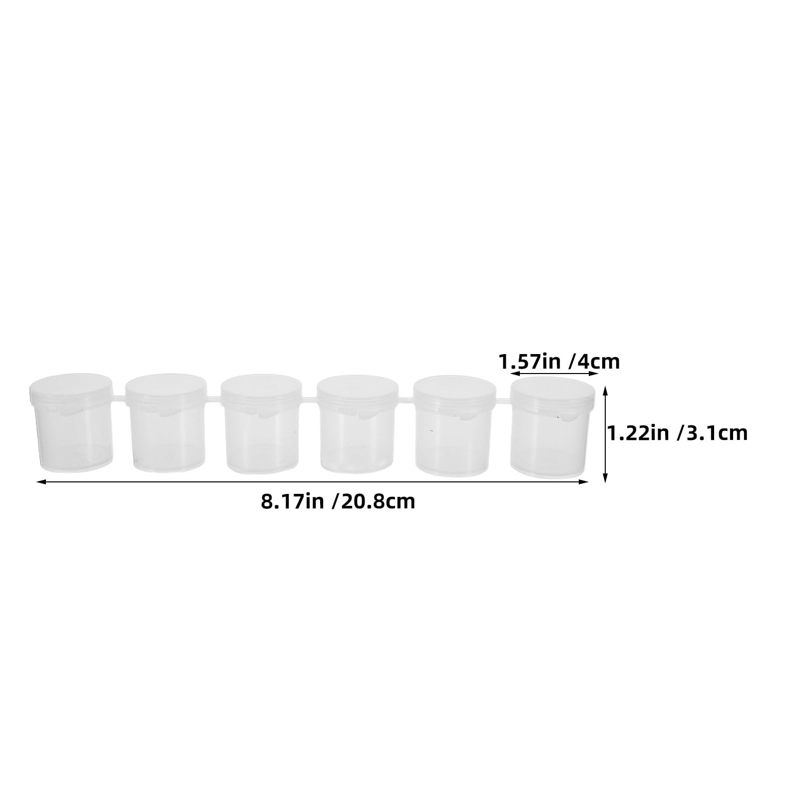 Lot de 20 mini pots de peinture : mini-récipients de rangement pour peinture - Récipients de rangement portables vides de 15 ml - Petits pots de pigment pour les loisirs créatifs, la en