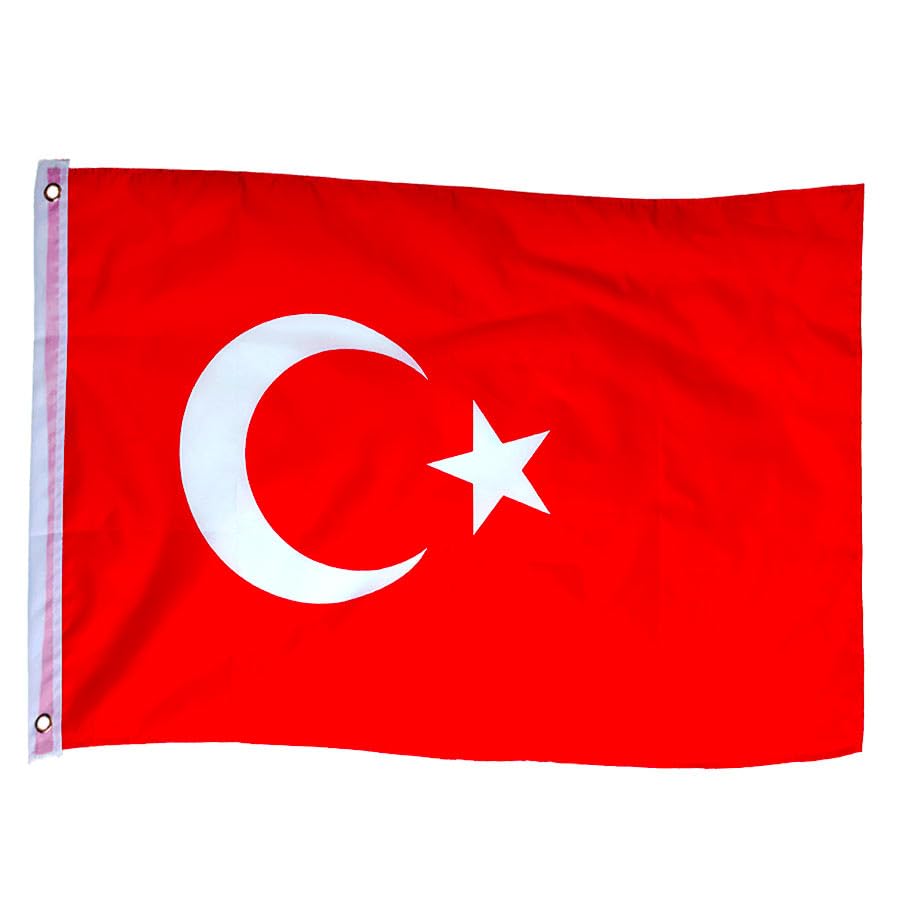 Murago - Türkei Fahne ca.150x90 cm mit Metallösen Türkische Hiss Flagge Ösen große Flaggen Türkiye Bayrak ca. 90x150cm Turkey
