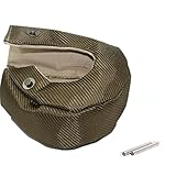 BSTFLEX Titanium Turbo Blanket T3 Turbocharger Heat Shield Fit T3 GT25 GT28 GT30 GT32 GT35 GT37 CT26 Turbo With Locking Springs