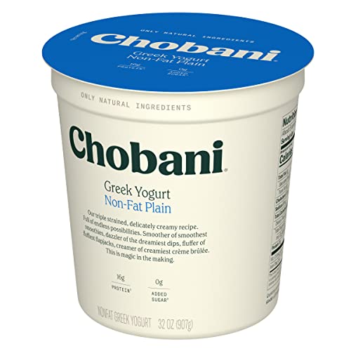 image for Chobani® Non-Fat Plain Greek Yogurt 32oz, Greek Large Yogurt, 32 Ounc