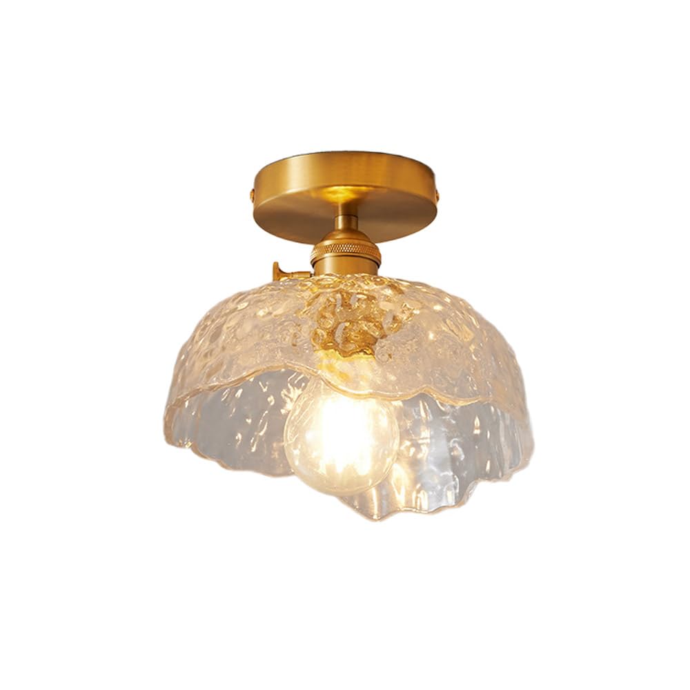 Plafonnier vintage moderne avec abat-jour en verre pour cuisine et chambre
