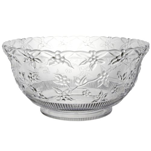 8 Quart Embossed Clear Punch Bowl