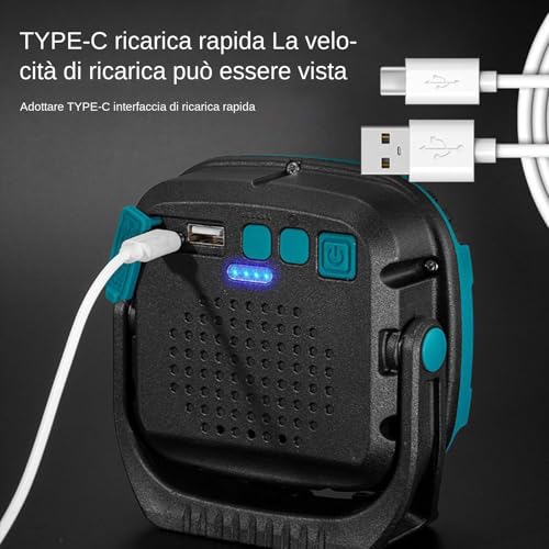 Lampe de travail portable avec aimant et haute luminosité USB imperméable - 7