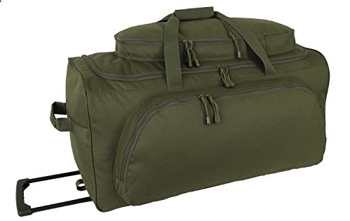 Olive Drab Rolling Duffle Bag #TOP4