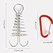 MLWSKERTY Spiral-Shaped Spring Octopus Deck Peg with Carabiner Hook Rope Buckle Tent Hook Plate Peg