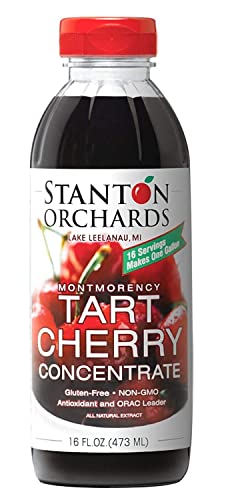 Stanton Orchards Montmorency Tart Cherry Juice Concentrate - 100% Pure All Natural Unsweetened Juice Concentrate - Natural Antioxidants - No Added Sugar or Preservatives - 16 Fl Oz Pack of 1