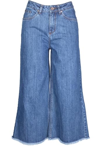 Urban Classics damen ladies denim culotte jean évasé toile coton