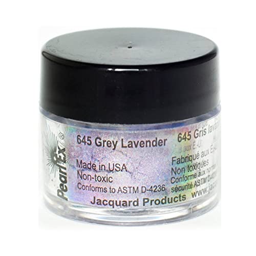 Jacquard Pearl Ex Pigment Powder 3 Grams Grey Lavender, Loose Mica Powder for Epoxy Resin Watercolors, Calligraphy Ink & Clay
