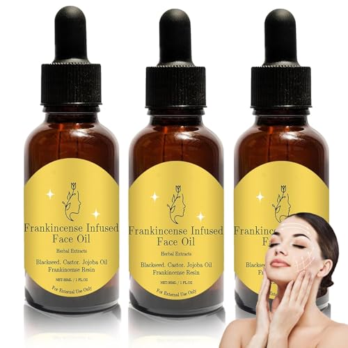 Aceites hidratantes faciales antienvejecimiento de semillas negras orgánicas con infusión de resina de incienso Aceite de resina de incienso para el rostro Aceites de ricino y jojoba Aceite hidratante
