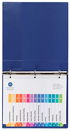 Avery 15-Tab Dividers For 3 Ring Binders, Customizable Table Of Contents, Multicolor Tabs, 6 Sets (11197) #TOP7