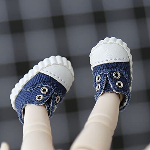 1/12 Doll �C OB11 �T�C�Y �l�`�h�[�� 11cm�{�f�B�p�C GSC�A1 / 12BJD�Abody9�l�`�A�N�Z�T���[ ob11 shoes �t�@�b�V���i�u���ȃL�����o�X�V���[�Y 4�F (Navy blue)