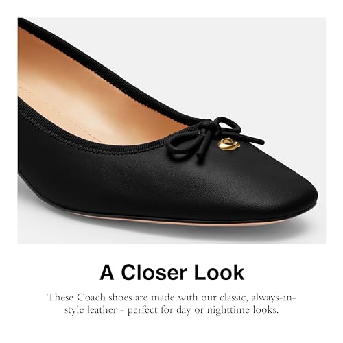 Coach Women's Ava Leather Ballet Pump4