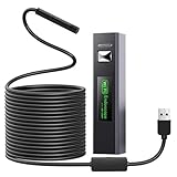 SPORTARC Endoscope industriel, caméra d'inspection, endoscope 8 mm, 1200p HD sans fil, étanche IP68, câble de 5 m, 8 LED pour tuyau de voiture