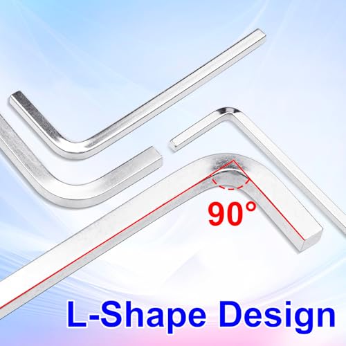 Image of Pndeyo 4pcs Square Head Wrench Set, 3mm 4mm 5mm 6mm L Shaped Wrench, Square Chrome Vanadium Steel Elbow Screwdrivers for Pocket Hole Screws