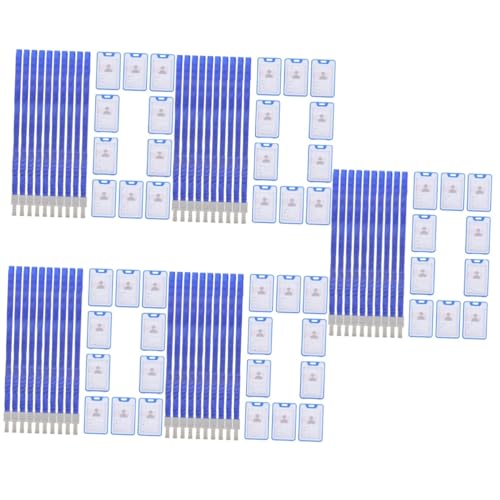 Porte-cartes avec cordon rigide transparent x50 pour badges d'école et bureau