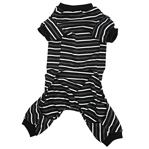 Tnfeeon Pijamas para Perros, Mono de Poliéster Suave para Cachorros de 4 Patas, Lavable a Máquina y Cálido, Ideal para Dormir en Casa (M)