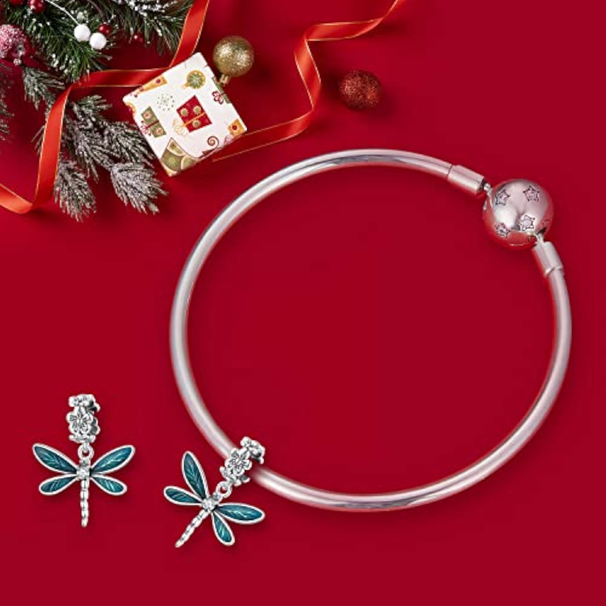 Women's 925 Sterling Silver Butterfly & Dragonfly Charm Bead