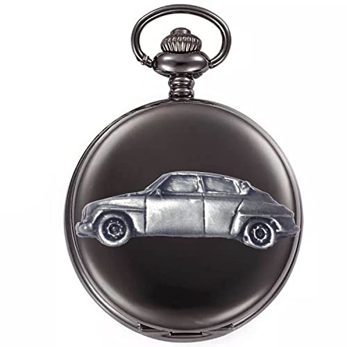 Montre gousset SAAB 96 RALLYE Monte Carlo 2 temps montre de poche homme à quartz Sheffield