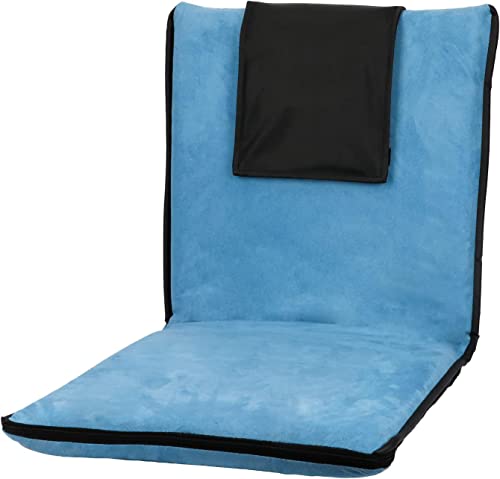 EUROSAKURA Bodenstuhl mit Verstellbarer Hoher Rückenlehne, Gepolstert...