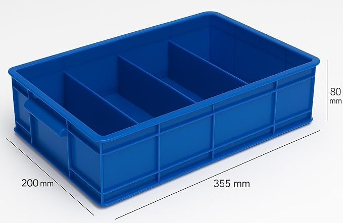 Amazon.co.jp: 部品収納ボックス [スリム4仕切り] 青プラスチック製