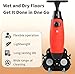 GTANND Elektrische Scheuersaugmaschine, gewerbliche Scheuersaugmaschine mit Doppelbürste, 43 cm Reinigungsbreite, für Holzböden, Keramik, Terrazzo, PVC-Böden und Marmor Gray