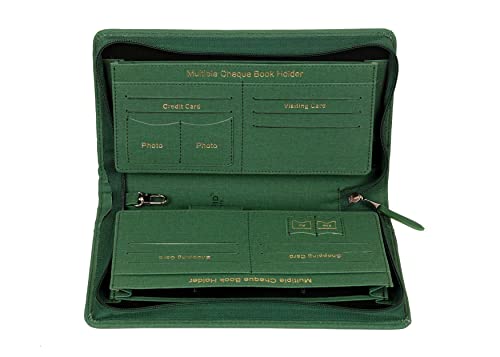 Image of Sukeshcraft Polyurethane Unisex Chequebook Holder (green)