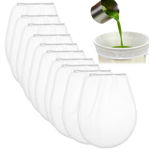 10 Pcs Paint Strainer Bags 1 Gallon Paint Filter Strainer Elastic Top Opening Strainers Bags for Paints Gardening