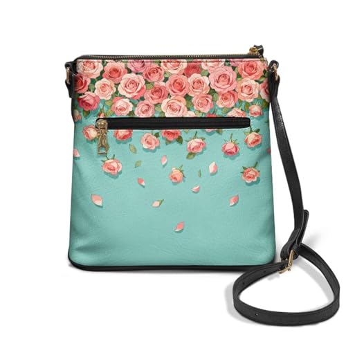 Image of Leather Purses for Women, Leather Hobo Bags for Women Travel Sling Purse Triple Zippered Pockets Shoulder Bag