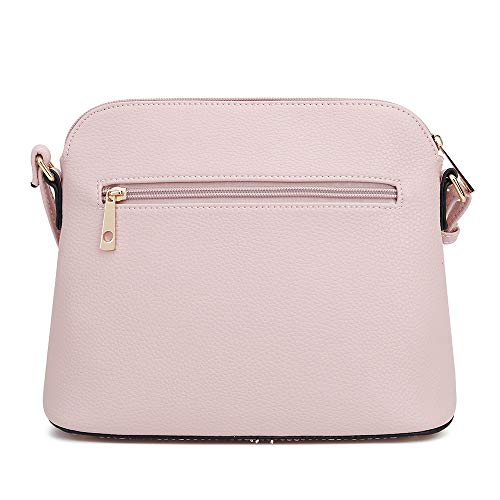 Image of SG SUGU Lunar Lightweight Medium Dome Crossbody Bag Shoulder Bag with Tassel | Zipper Pocket | Adjustable Strap
