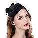 Produktbild Bohend 1920er Jahre Perlen Schleier Gittergewebe Stirnband Schwarz Fascinator Haarklammer Bunker Hut Hochzeit Party oben Tee Hut zum Frauen und Mädchen (Schwarz)