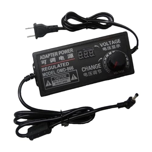 Adaptador de corriente regulable de 3V a 12V 10A con pantalla de voltaje 1