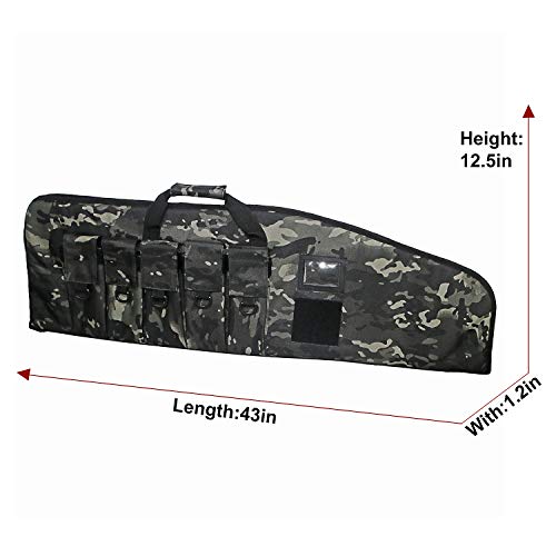 Armycamo 38 Inch Rifle Bag Outdoor Tactical Cases Water Dust Resistant Long Gun Case Bag With Five Magazine Pouches For Hunting Shooting Range Sports Storage And Transport #TOP2
